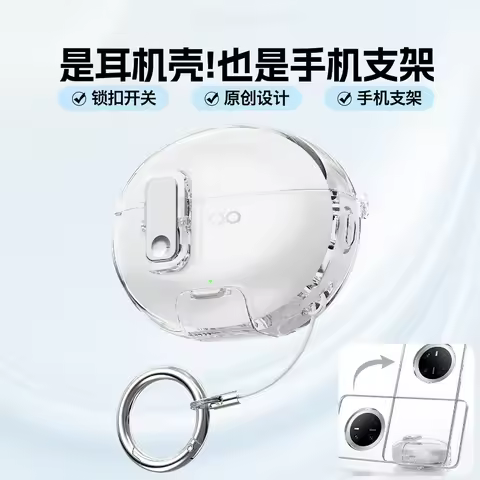 For OPPO Enco Clip2 Free4 Air5 Pro X3 Air4 Case Safety Lock Bracket Earphone Cover Soft TPU Anti Fal