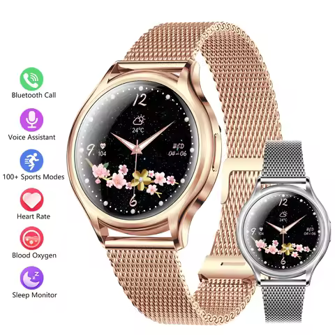 Women's Smart Watch Sleep Health Monitoring Sport Tracker Bluetooth Call Multi Sport Mode IP67 Water