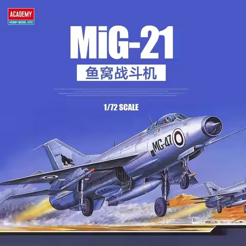 Academy Plastic Plastic Assembled Plane Model Kit 12442 MiG-21 Fishbed Fighter 1/72