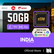 【🇮🇳 India eSIM】【✅T1KT0K】【Total 50GB🔥】India eSIM for India Travel eSIM New Delhi Kerala Kashmir India