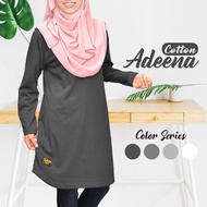 (30-140KG) TUDIAA ADEENA - Tshirt Muslimah Cotton Plus Size