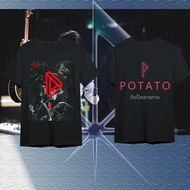 เสื้อยืด Potato band " ปากดีเหลือเกินนะเรา " เสื้อวงดนตรีสีดำ/ขาว ผ้าฝ้าย สวมใส่สบาย#3