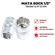 MATA TEKIRO 1/2 INCH SOCKET WRENCH 12 PT 21 MM / SOCKET BIT / SOCKET WRENCH