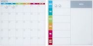 ECR4Kids® 17.5in x 17.5in Magnetic Dry-Erase Calendar Glass Boards and 4 Neodymium Rare Earth Magnet