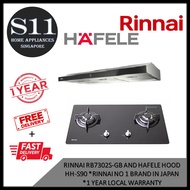 Rinnai RB7302S-GB and Hafele Hood HH-S90 * Rinnai No.1 Brand in Japan * 1 YEAR LOCAL Warranty