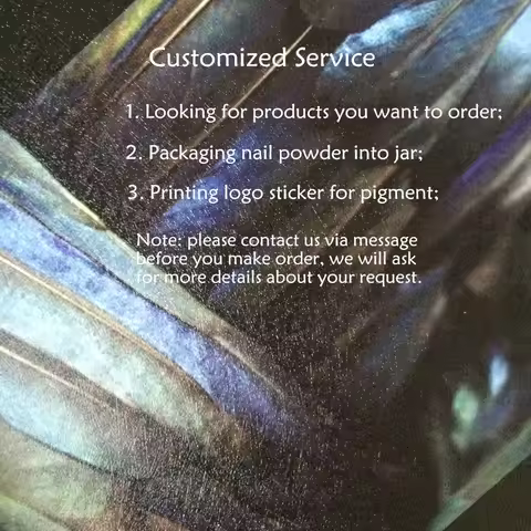 Nail Art Customized Service: Look for Products/ Packaging of Powder/ Print Logo Sticker for Pigment 