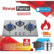 Rinnai RB-38HS Cooker gas hob [Stainless Steel] RB38HS / Gas Stove / Dapur Gas Masak / Rubine hob / 