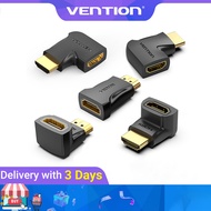 Vention HDMI 2.0 Adapter 90 Degree Right Angle HDMI Male to Female Connector 4K 3D HDMI Extender for TV Stick Xbox PS4