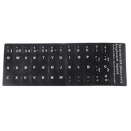 Ilikestore Language Keyboards Decal  Spanish Black Background Keyboard Sticker for PC 10in To 17in Laptop Desktop