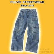 Denim Double Cargo Jeans 'Washed Indigo', Men's jeans, PLV men's jeans