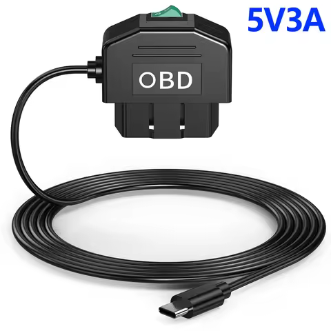 5V 3A Hardwire Kit OBD Type C Port Car Dash Cam Car DVR 12-24V 24H Parking Monitor for AZDOME M550 P
