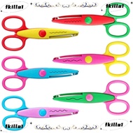 FKILA 1/6PCS Lace Scissors, Small Round Head DIY Color Art Safety Scissors, Minimalistic Comfortable