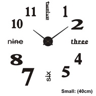 Jam dinding senyap 3D moden pelekat hiasan rumah|3D Wall Silent Clock/ Jam Dinding/ Jam Besar Hiasan