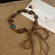 Thắt Lưng Eo Bohemian Cổ Điển Phụ Kiện Nữ Cao Cấp Thắt Lưng Eo Tua Rua Thủ Công Đa Năng Cho Váy Thắt