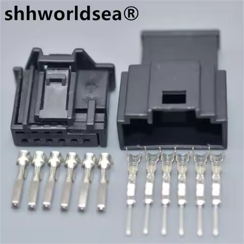 shhworldsea 6pin auto wire cable plastic electric connector for Audi VW 6Q0972706 6Q0 972 706 135508