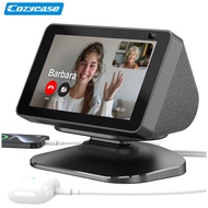 Cozycase Charging Stand for Echo Show 5 (1st &amp; 2nd Gen) with USB-C and USB Port, Tilt + Swivel Mount for Cellphones &amp; Headphones