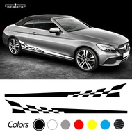 Car Racing Sticker Door Side Skirt Decal for Mercedes Benz C Class 2019 W205 C180 C200 C260 C300 C43