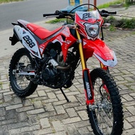 DECAL CRF150L FULL BODY MERAH PUTIH - DECAL CRF 150 L SIMPEL - DECAL CRF 150 L FAST HOUSE