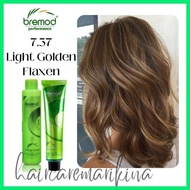 ⊙ ◈ 7.37 LIGHT GOLDEN FLAXEN Bremod Hair Color - With Oxidizer Set