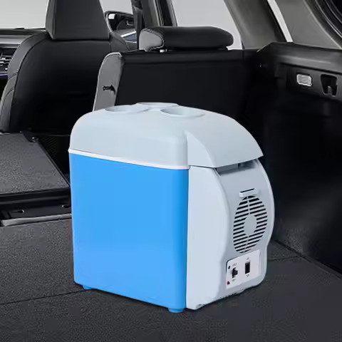 12V Small Fridge for Car Skincare Fridge 7.5 Liter Capacity 220V AC Compact Refrigerator Mini Fridge