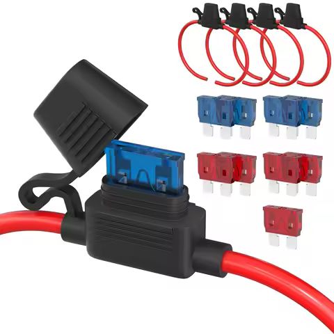 5PCS 18 Gauge Fuse Holder 12V for ATC/ATO Blade Fuse Inline Fuse Holder 12V with 18 AWG Wires with 1