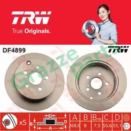 (2 pcs) TRW Disc Brake Rotor Rear for DF4899 Toyota Celica ZZT230 ZZT231 (268.6mm)