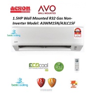 Acson 1.5HP~(A3WM15N/A3LC15F) wall type air con R32 Gas Non-Inverter