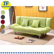 TFF Sofa Bed 2-Seater Durable Foldable Sofa Living Room Furniture Home Decor Elasticity With Pillow (150CM) 1628