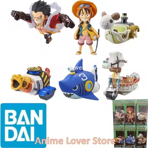 Bandai Banpresto Original One Piece WCF Treasure Rally Vo.1 Luffy Merry Anime Figures Toys