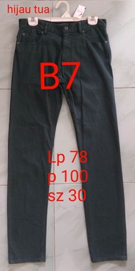 kode: B7/PL celana cewek/celana cewek semi jeans second/celana panjang/pakaian cewek/thrift celana k