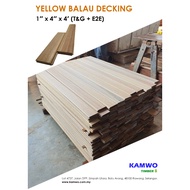 KAYU Balau Wood Decking (T&G+E2E) - 1" x 4" x 4ft - (Wood Balau Board Tongue)