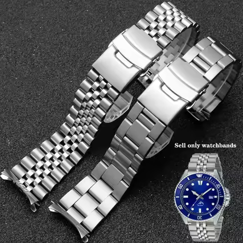 22mm Diving Stainless Steel Strap For Casio Duro Mdv107-1A MDV106-1A Replace Watch Band Men Metal Fo