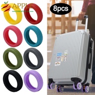 PINLESG Luggage Wheels Protector, Luggage Accessories Noise Wheels Guard Cover Luggage Casters Cover, Portable Silicone with Silent Sound Reduce Wheel Wear Wear Wheels Cover