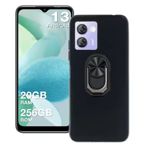 For Doogee N50 Pro 6.52" 2023 Back Finger Ring Soft TPU Silicone Case For Doogee N50 Pro N50Pro Brac
