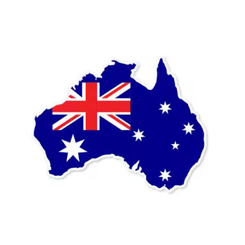 New Design Australian Map Flag Creative Car Stickers Car Accessories Waterproof Sunscreen UV Reflect
