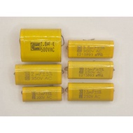 Capacitor Fan BM 1.0uF, 1.2uF, 2.0uF, 2.2uF, 3.5uF, 250V, 300V, 500V Kapasitor Kuning. Ready Stock M