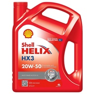 S2U Original Shell Helix HX3 Engine Oil 20W50 4Liter For Proton Perodua Honda Toyota Minyak Hitam Ke