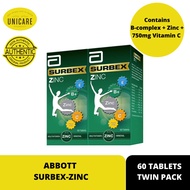 ABBOTT SURBEX-ZINC 60 TABLETS TWIN PACK