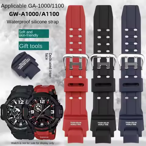Strap for Casio G-Shock GA-1000 GA 1100 GW-4000 GW-A1100 G-1400 Diving Sport Watch Bracelet Waterpro
