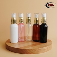 60ml Treatment Pump Bottle 60ml Plastic Serum Pump Bottle 60ml PET Bottle/ with Gold Treatment Pump 