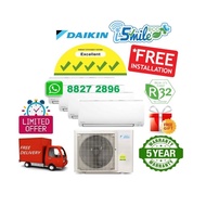 Daikin I-Smile Eco (R32) System 4 Aircon + FREE Dismantle & Dispose Old Aircon + FREE Installation +