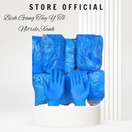 (Commitment Full 100 Pcs) 1 Bag Of nitrile Medical Rubber Gloves White, Blue, Black Without Powder