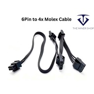 For Corsair 6PIN to 4 SATA HX750i/850i/1000i/HX1200i/AX760i/AX860i/AX1200i/AX1500i ETC