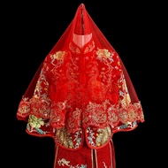 New Red Veil Bride Wedding Veil Red Veil Xiuhe Headscarf Wedding Veil Bride Chinese Wedding Veil