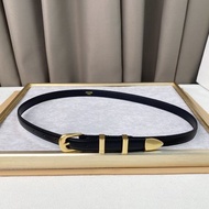 Celine Belt เข็มขัด Cowhide 2306087 100cmx1.8cm black gold