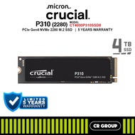 Crucial P310 PCIe Gen4 NVMe 2280 M.2 SSD - 4TB (5Yrs Crucial Warranty)