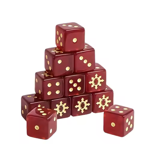 10pcs/Pack 16mm Right Angle Dice Transparent Resin Block 40k Board Game Accessories
