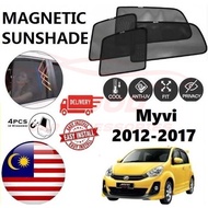 Perodua Myvi 2012-2017 Epic Magnetic Sunshade  (4pcs) Accessories Automotive