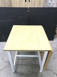 IKEA 實木折疊桌, 淺棕色/染白色餐桌  工作桌