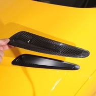 For Toyota GR Supra MK5 A90 2019-2023 car front hood vent decorative frame sticker real carbon fiber